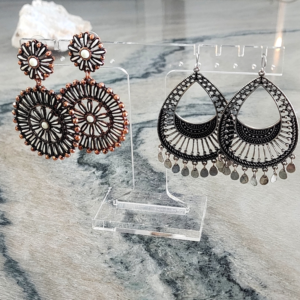 Large Statement Teardrop Earring Bundle - image 1